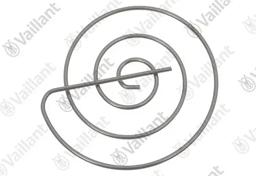 Vaillant Vögelschutzgitter aus Metall, spiralförmig gewunden, mit mehreren Windungen und einer kürzeren Querstrebe in der Mitte.